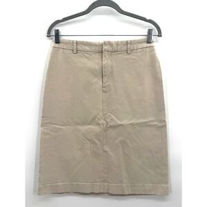 VTG Y2K Khaki Skirt Low Rise Banana Republic 4 Italy Stretch Camp Counselor Prep